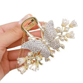 Glimm Metal Butterfly With Pearl/Hair Claw Korean Style (Golden Colour) pack of 1