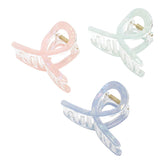 Glimm Pastel Claw Clips for Women – 3-Pack in Pink, Mint Green & Light Blue for Everyday Hairstyling and Comfort