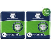 KareIn Classic Adult Diaper Pants, Extra Large 100-150 Cm (40"- 59"), 20 Count, Unisex, Leakproof, Elastic Waist, Wetness Indicator, Pack of 2