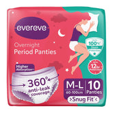 EverEve Ultra Absorbent, Heavy Flow Disposable Period Panties for Sanitary Protection, M-L (10 Pcs)