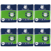 KareIn Classic Adult Diaper Pants, Extra Large 100-150 Cm (40"- 59"), 60 Count, Unisex, Leakproof, Elastic Waist, Wetness Indicator, Pack of 6