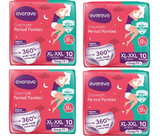Evereve Period Panty For Girls & Women, (XL-XXL), 40 Pcs, 360 Degree Coverage, 0% Leaks, High Absorbency For Heavy Flow, Maternity Delivery Pads, Postpartum & Overnight Protection, Disposable Panty