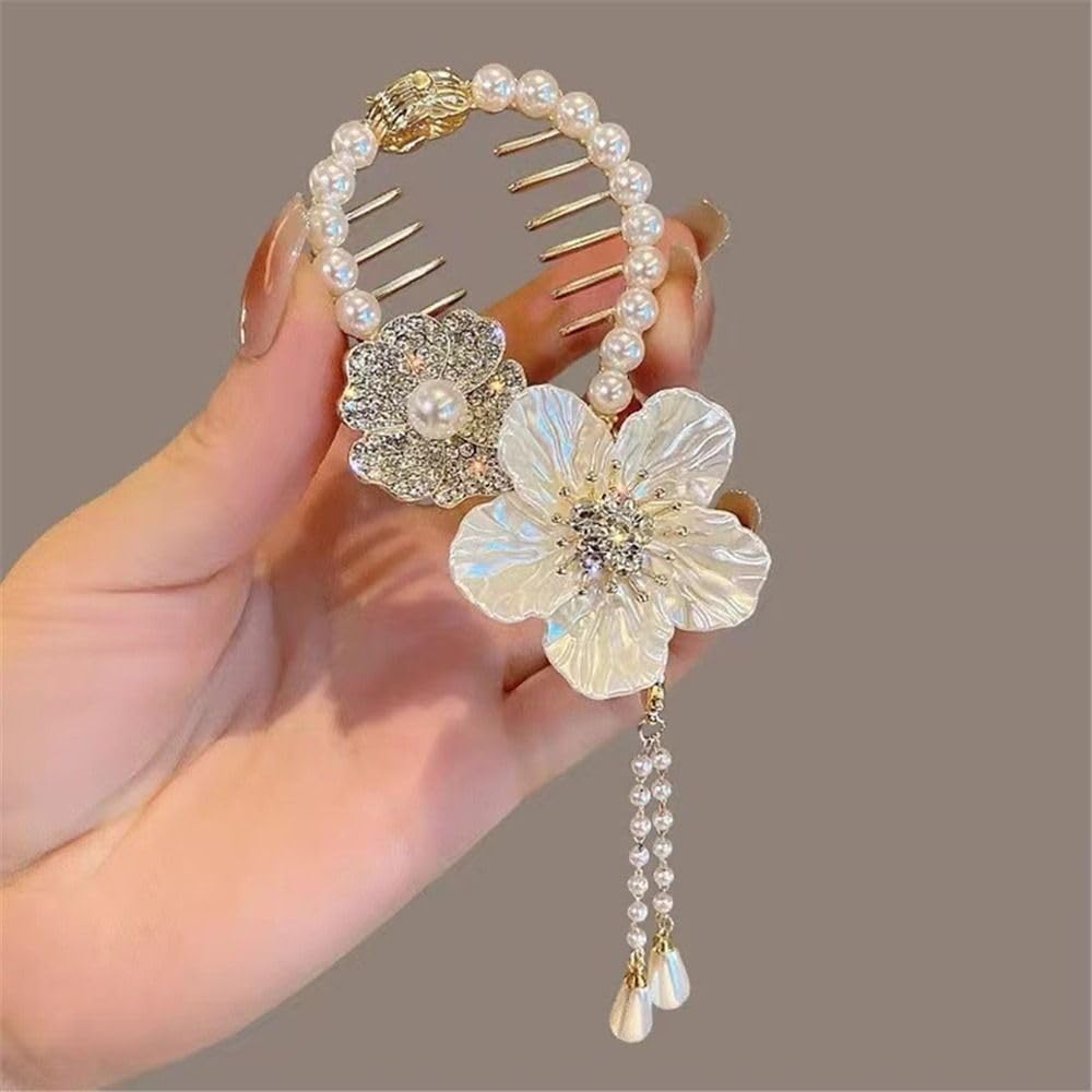 glimm Tulip Flower Shaped for juda ponytale Hair Claw Korean Style Feminine Minimal Hair Claw set of 1