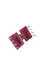 glimm 3Pcs Square Acrylic Hair Claw Clips – Stylish Acetate Hairpins for Girls & Women (random color)