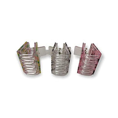 glimm 3Pcs Square Acrylic Hair Claw Clips – Stylish Acetate Hairpins for Girls & Women (random color)
