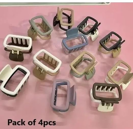 glimm Hair Clutcher Claw Clip Combo for Women & Girls – Pack of 4 Accessories Set