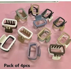 glimm Hair Clutcher Claw Clip Combo for Women & Girls – Pack of 4 Accessories Set