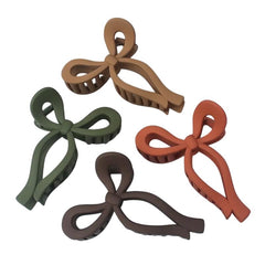 Glimm Big Hair Claw Clips for Women – 6-Pack Matte Bow Claws, Non-Slip Grip & Strong Hold for Styling