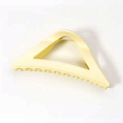 glimm Aesthetic Triangle Matte Hair Claw Clip – Korean Style Clutch for Thick/Thin Hair (Random Color, 4 Pc)