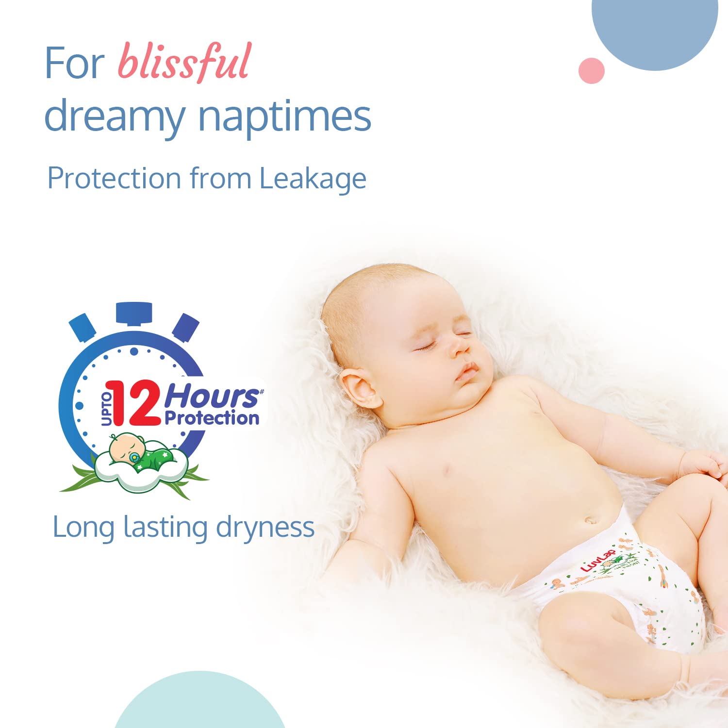 LuvLap Diaper Pants Small (SM) 4 to 8Kg, Super Jumbo Pack (78 Count x 2 = 156 Count), Baby Diaper Pants, with Aloe Vera Lotion for rash protection, with upto 12 Hour protection