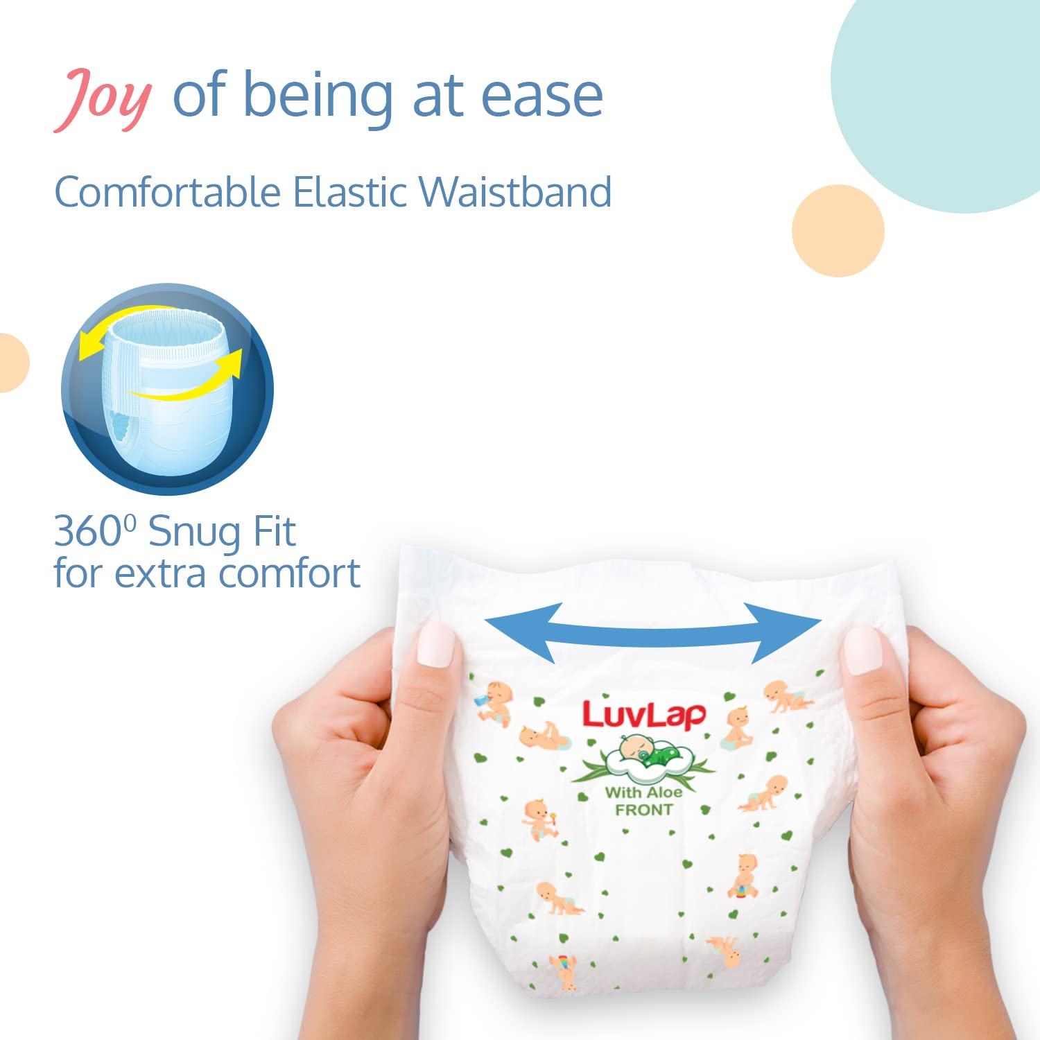LuvLap Diaper Pants Small (SM) 4 to 8Kg, Super Jumbo Pack (78 Count x 2 = 156 Count), Baby Diaper Pants, with Aloe Vera Lotion for rash protection, with upto 12 Hour protection