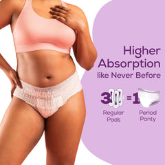 Evereve Period Panty For Girls & Women, (XXL-XXXL), 10 Pcs, 360 Degree Coverage, 0% Leaks, High Absorbency For Heavy Flow, Maternity Delivery Pads, Postpartum & Overnight Protection, Disposable Panty