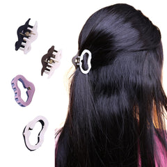 glimm Dual-Color Fancy Small Clutchers & Claw Clips Combo for Women - Stylish Hair Accessories in Random Colors pack of 5