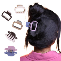 Glimm 4-Pack Unique Dual-Color Claw Clips for Girls & Women – Small Hair Clutchers in Random Colors