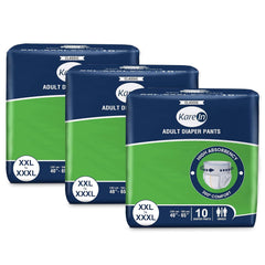 KareIn Classic Adult Diaper Pants, XXL-XXXL, 101-165 Cm (40"- 65"), 30 Count, Unisex, Leakproof, Elastic Waist, Wetness Indicator