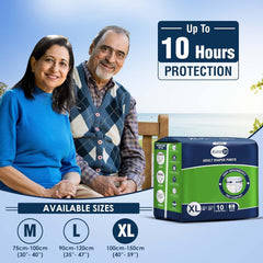 KareIn Classic Adult Diaper Pants, Extra Large 100-150 Cm (40"- 59"), 120 Count, Unisex, Leakproof, Elastic Waist, Wetness Indicator, Pack of 12