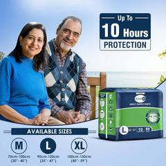 KareIn Classic Adult Diaper Pants, Large 90-120 Cm (35"- 47"), 20 Count, Unisex, Leakproof, Elastic Waist, Wetness Indicator,Pack of 2