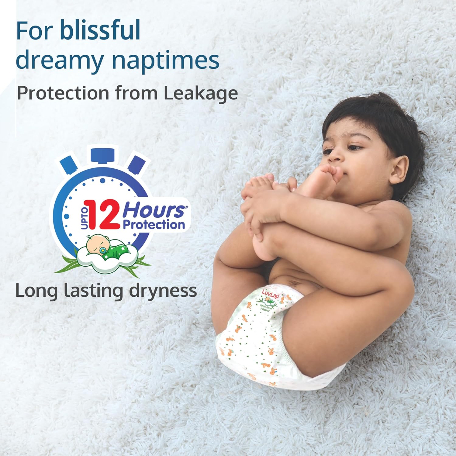 LuvLap Pant Style Baby Diapers, X-Large (XL), 54 Count, For babies of Upto 12-17Kg with Aloe Vera Lotion for rash protection, with upto 12hr protection, Diapers