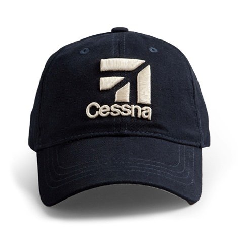 RED CANOE CESSNA LOGO CAP - NAVY